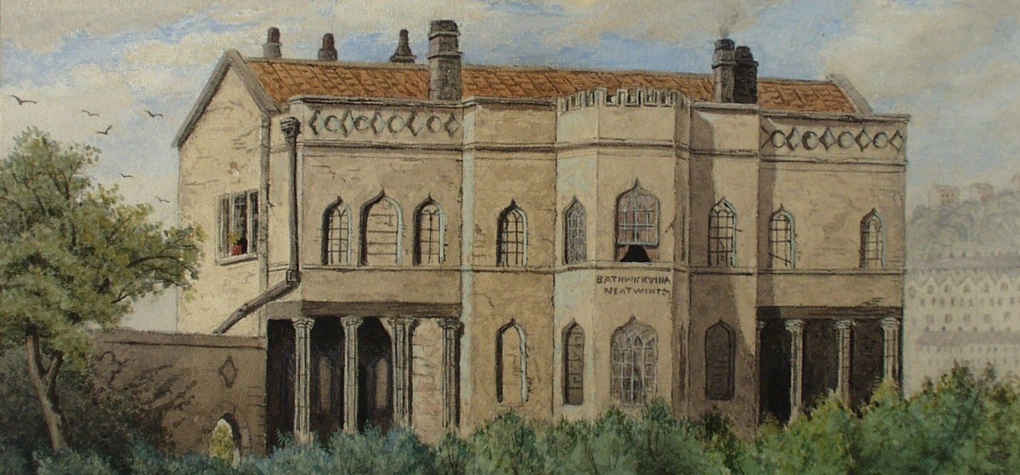 Bathwick Villa Watercolour.  Geo.  Hobson. C.1896